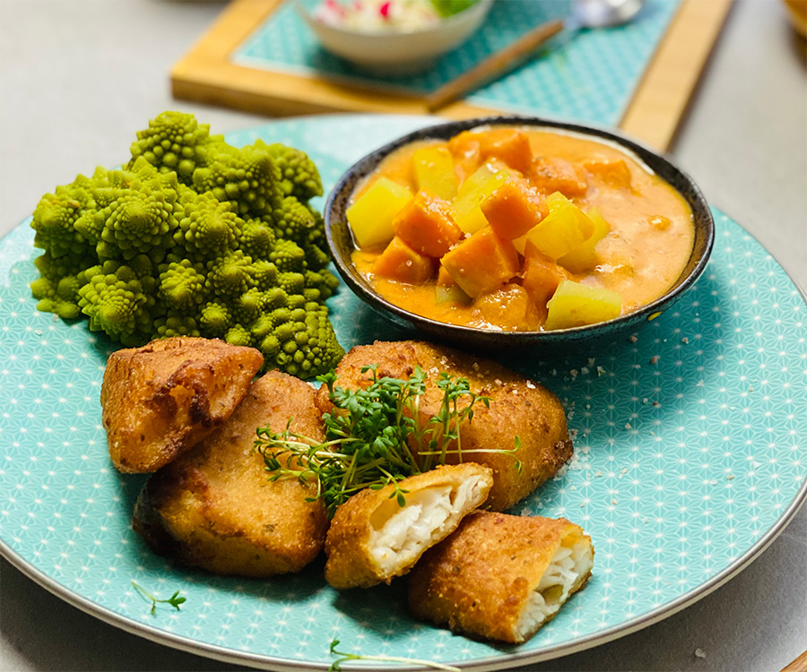 Gebackener Kabeljau mit Tomaten-Kokos-Cremesuppe - Sonnen Bassermann